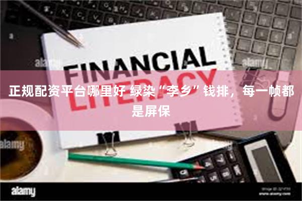 正规配资平台哪里好 绿染“李乡”钱排，每一帧都是屏保