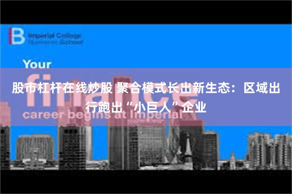 股市杠杆在线炒股 聚合模式长出新生态：区域出行跑出“小巨人”企业