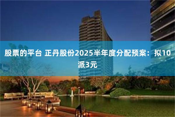 股票的平台 正丹股份2025半年度分配预案：拟10派3元
