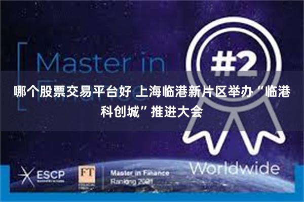 哪个股票交易平台好 上海临港新片区举办“临港科创城”推进大会