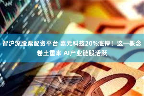 智沪深股票配资平台 嘉元科技20%涨停！这一概念卷土重来 AI产业链股活跃